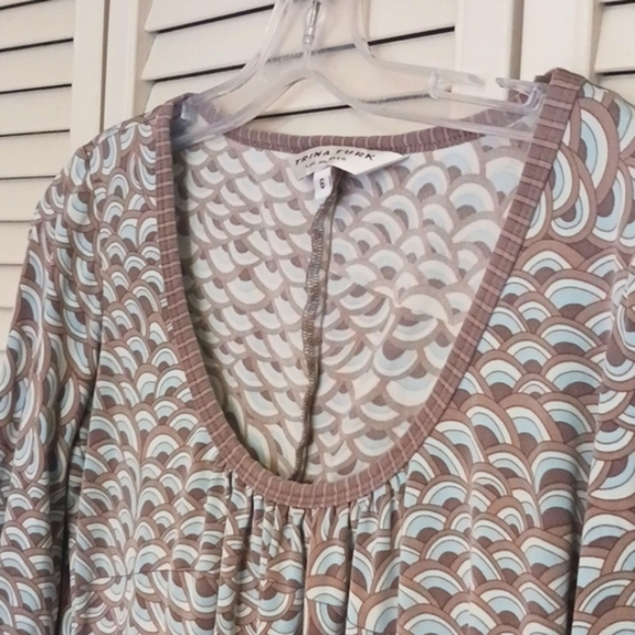 Trinal Turk 100% Silk Stretch Jersey Abstract Print Dress, Size 6 - Picture 3 of 10